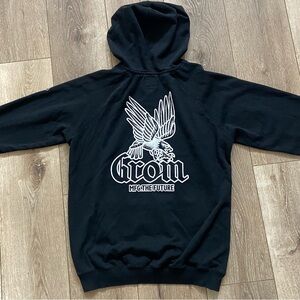Black Hoodie with Eagle Design